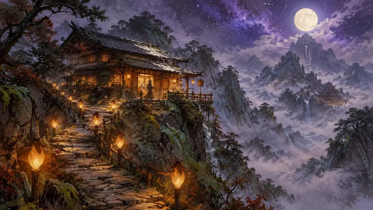 《山路有灯》横版剧照：山路·眠灯驿馆